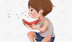 吃瓜男孩头像卡通